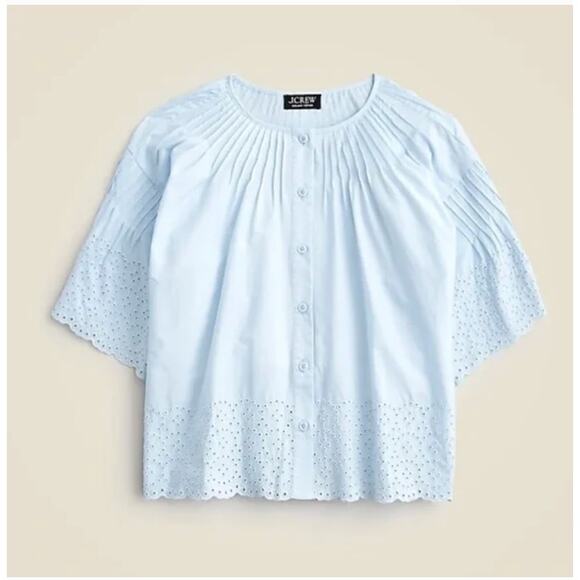 J.Crew Jolie Eyelet Cotton Poplin Top Size 3X NWT Style CA974 - Picture 9 of 9